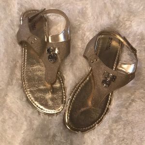 Michael Kors Golden Sparkly Sandals || Size 5
